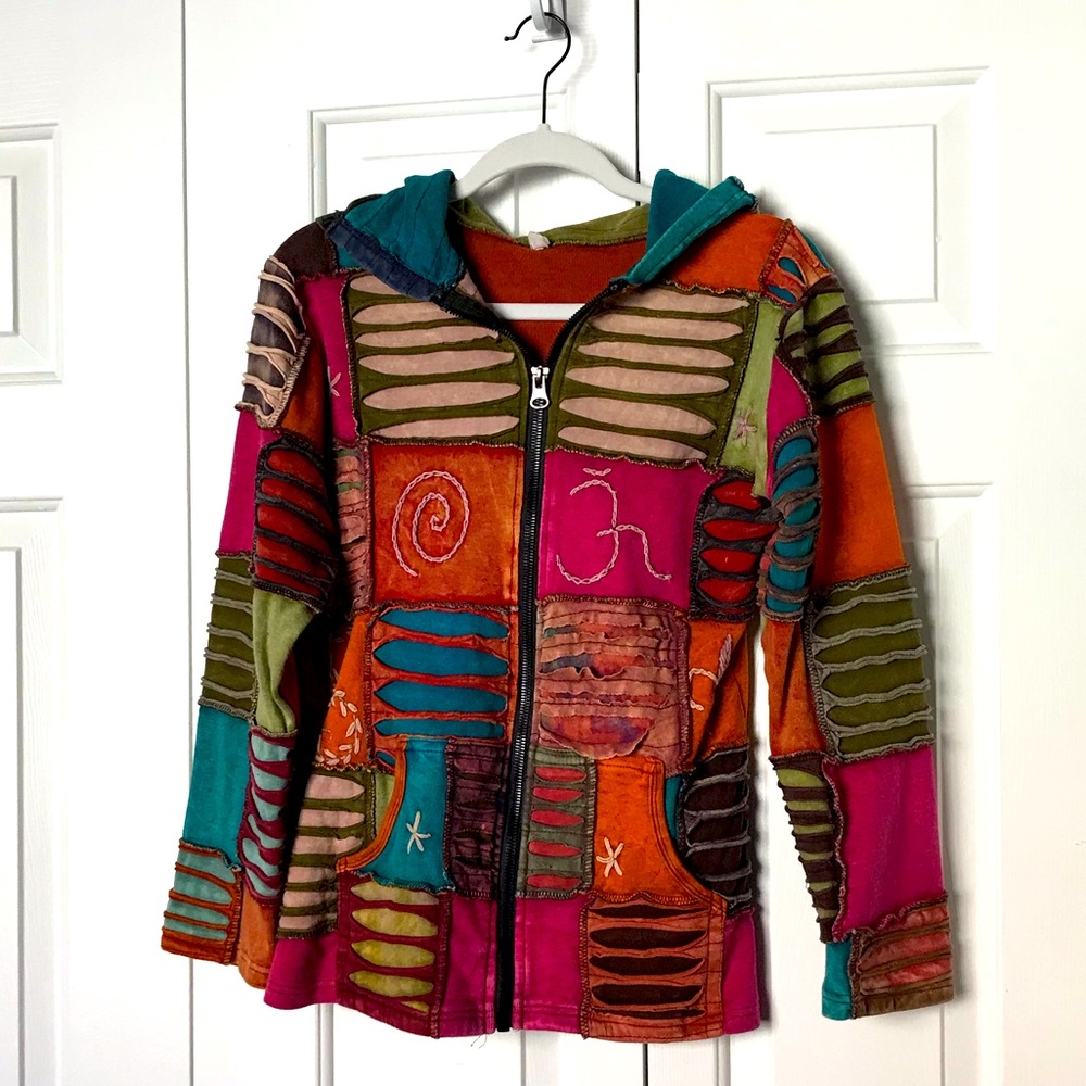 Patchwork Boho Hoodie - image 1